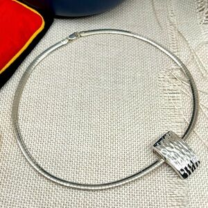 Vintage 925 Italy Sterling Silver Necklace with 925 Thailand Pendant – 16”